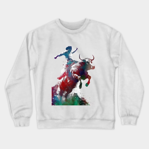 Rodeo rider sport art #rodeo Crewneck Sweatshirt by JBJart